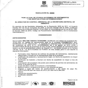 RESOLUCIÓN No. 00594 - Secretaría Distrital de Ambiente