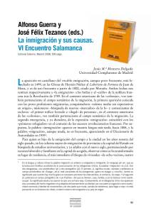 Alfonso Guerra y José Félix Tezanos (eds.) La inmigración y sus