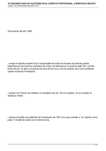 55 razones para no alistarse en el ejército profesional.