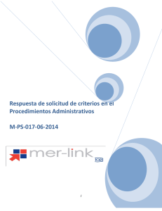 m-ps-017-06-2014 responder solicitud de criterios - Mer-Link