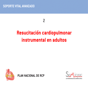 Resucitación cardiopulmonar instrumental en adultos