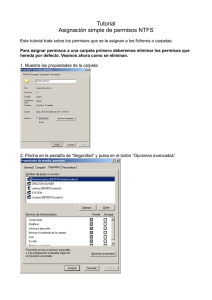 Tutorial Asignación simple de permisos NTFS