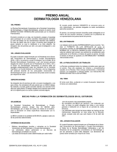 PREMIO ANUAL DERMATOLOGÍA VENEZOLANA