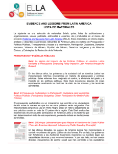 evidence and lessons from latin america lista de materiales
