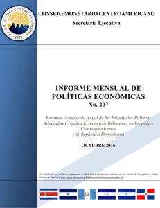 principales políticas económicas en los países centroamericanos y