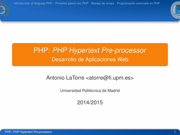 PHP: PHP Hypertext Pre-processor