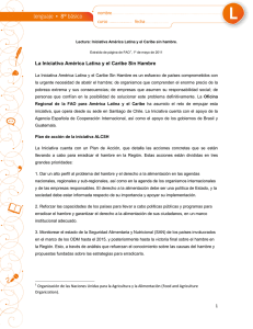 La Iniciativa América Latina y el Caribe Sin Hambre