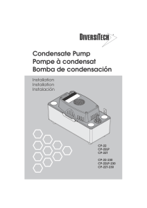 Condensate Pump Pompe à condensat Bomba de condensación