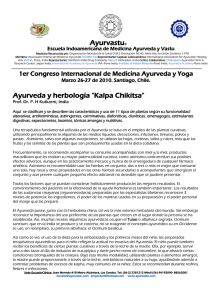 Ayurvastu® Ayurveda y herbología "Kalpa Chikitsa"