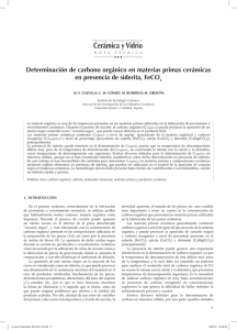 Determinación de carbono orgánico en materias primas cerámicas