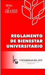 reglamento bienestar - Universidad del Sinú