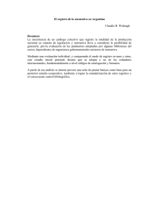 El registro de la normativa en Argentina Claudio R. Wuhsagk