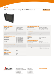 7” formato panorámico con reproductor MPEG integrado albiral