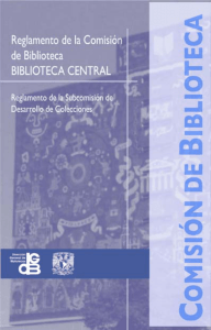 Reglamento de la Comisión de Biblioteca - Biblioteca Central