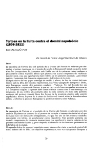 Tortosa en la lluita contra el domini napoleônic