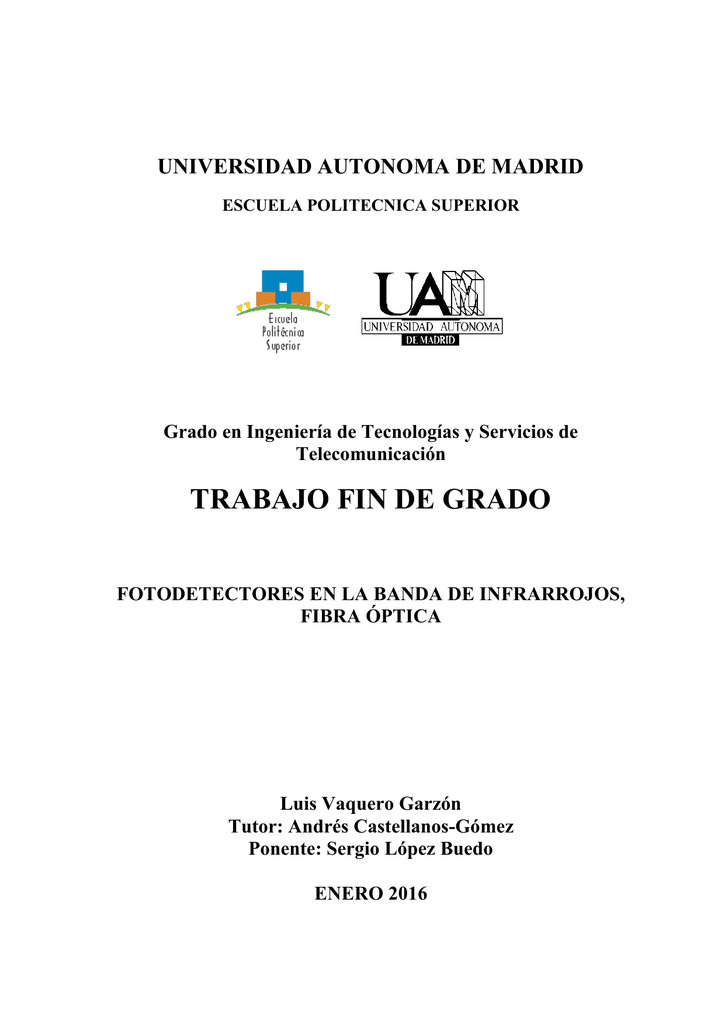 trabajo fin de grado - Universidad Autónoma de Madrid