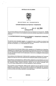 num N“. DEL15 DIC_2Ü% - Superintendencia de Puertos y Transporte