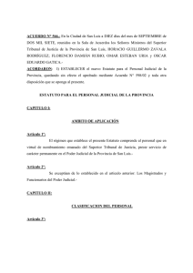 acuerdo 566-estatuto empleados - Poder Judicial de la Provincia de