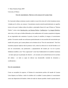 Eros de conocimiento y barroco en los ensayos de Lezama Lima