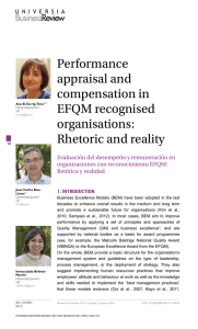 Performance appraisal and compensation in EFQM recognised