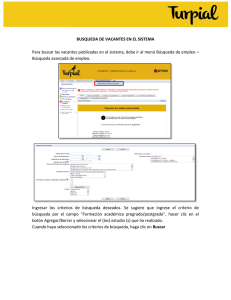 ¿Cómo buscar las vacantes en el sistema?