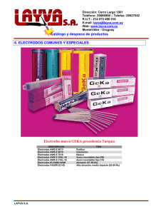 Catálogo y despiece de productos 6. ELECTRODOS COMUNES Y
