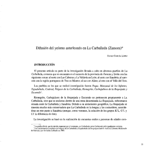 Difusión del yeísmo asturleonés en La Carballeda (Zarnora)*