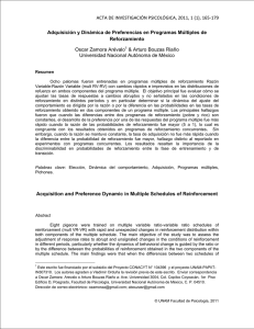 Adquisición y Dinámica de Preferencias en - Psicología-UNAM