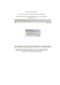 INSTALACION DE JUBA-W Inserte el CD en la lectora y en forma