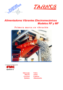 Alimentadores Vibrantes Electromecánicos Modelos RF y MF