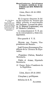 R.L. 25 de Enero de 1865. Dispensando al Te— niente Coronel de