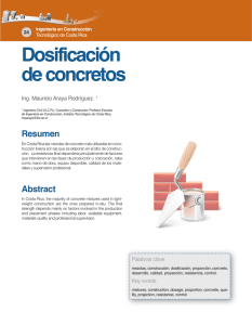 Dosificación de concretos - Portal de Revistas del TEC