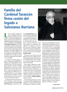 Familia del Cardenal Tarancón firma cesión del legado a