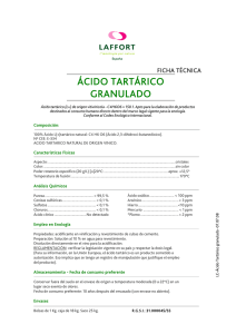 ácido tartárico granulado