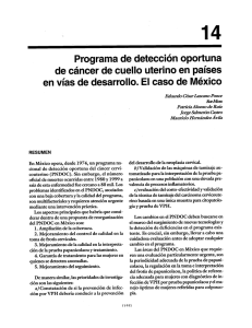 Programa de detección oportuna del cáncer de cuello uterino en