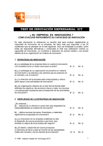 TEST DE INNOVACIÓ N EMPRESARIAL ICT