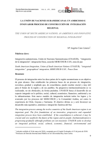la unión de naciones suramericanas: un ambicioso e innovador