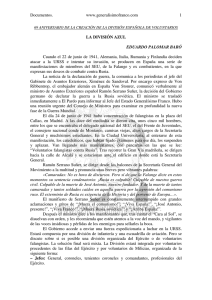 Documentos. www.generalisimofranco.com 1 LA DIVISIÓN AZUL