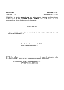 CONVOCA elecciones - Ayuntamiento de Crevillent