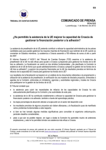 Press Release SR14/11 Assistance to Croatia