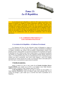 Tema 13: La II República.