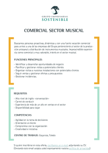 COMERCIAL SECTOR MUSICAL (Ampliar información)