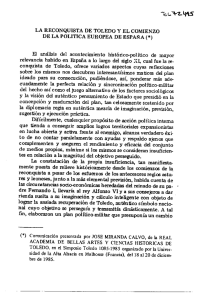 LA RECONQUISTA DE TOLEDO Y EL COMIENZO