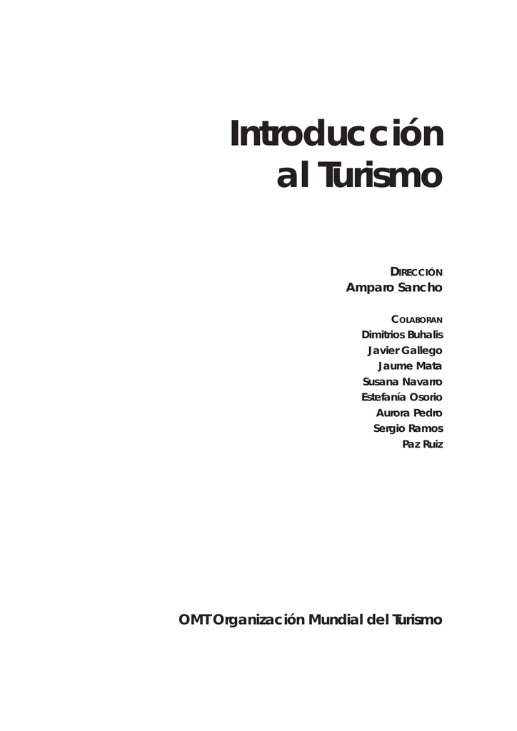 Introducción Al Turismo