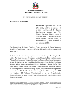Sentencia TC 0209-13 C - Tribunal Constitucional de la