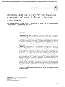 Incidence and risk factors for non-traumatic amputation of lower