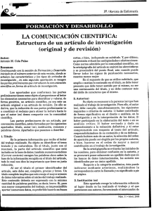 LA COMUNICACION CIENTIFICA: Estructura de un