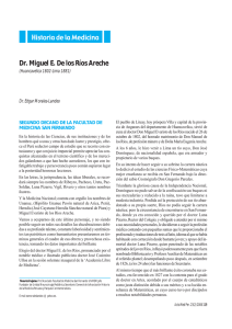 Dr. Miguel E. De los Ríos Areche Historia de la Medicina
