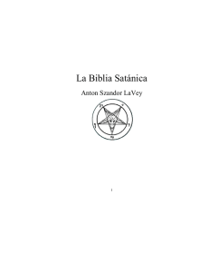 La Biblia Satánica - Anton Szandor La Vey