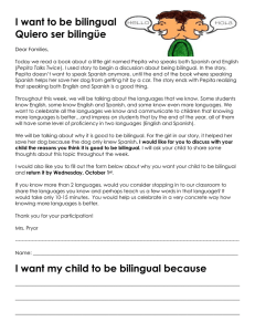 Quiero ser bilingue letter